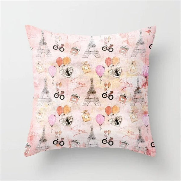 Cushion Cover Retro Printing Pillow Case