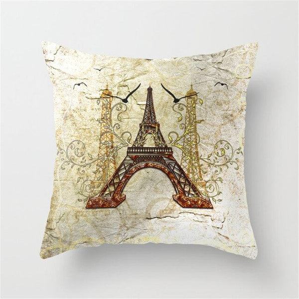 Cushion Cover Retro Printing Pillow Case