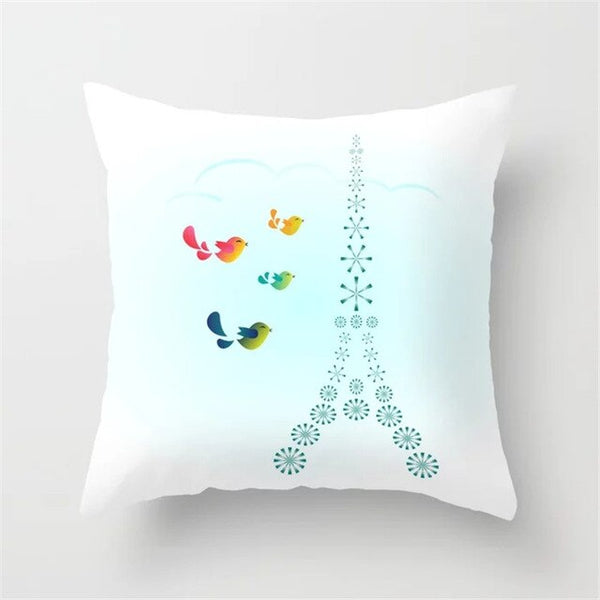 Cushion Cover Retro Printing Pillow Case