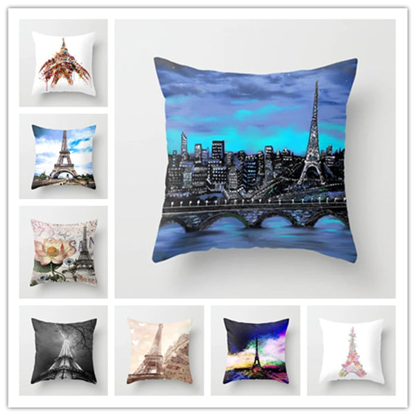 Retro Sketch Cushion Cover Waist Pillow Case