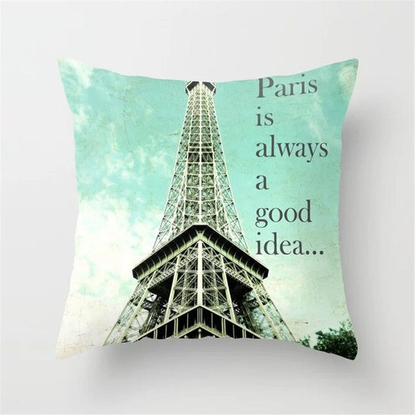 Retro Sketch Cushion Cover Waist Pillow Case