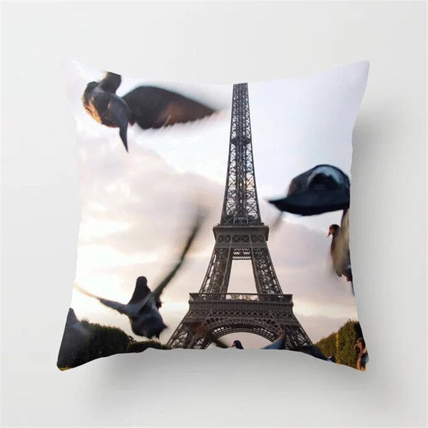 Retro Sketch Cushion Cover Waist Pillow Case