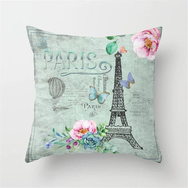 Retro Sketch Cushion Cover Waist Pillow Case