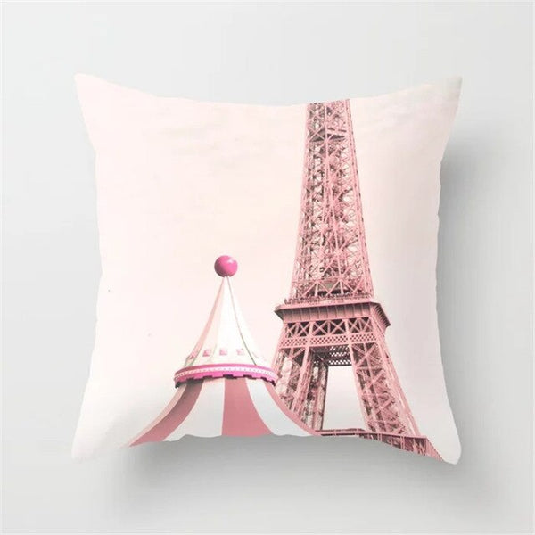 Retro Sketch Cushion Cover Waist Pillow Case