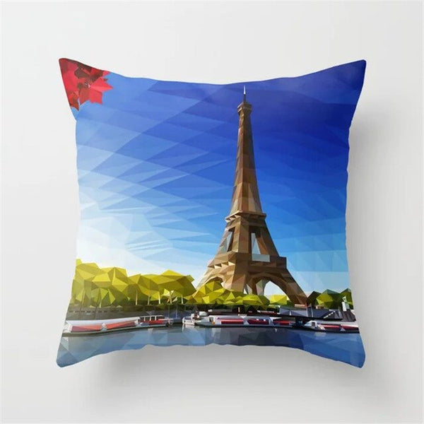 Retro Sketch Cushion Cover Waist Pillow Case