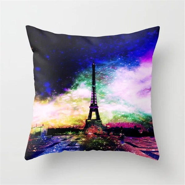 Retro Sketch Cushion Cover Waist Pillow Case
