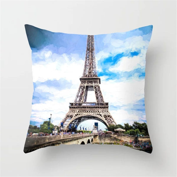 Retro Sketch Cushion Cover Waist Pillow Case
