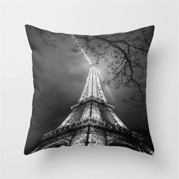Retro Sketch Cushion Cover Waist Pillow Case