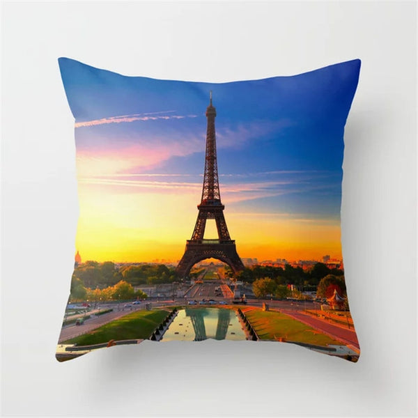 Cushion Cover Retro Vintage France Paris Pillow Cover