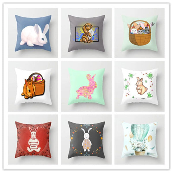Throw Pillow Cover Easter Print Pillow Case