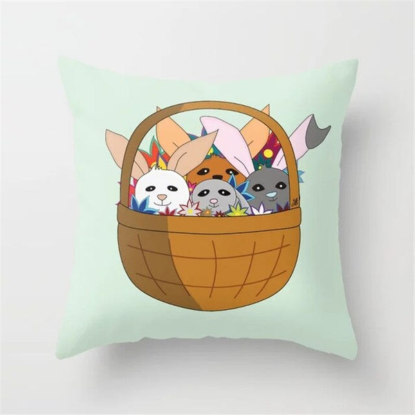 Throw Pillow Cover Easter Print Pillow Case