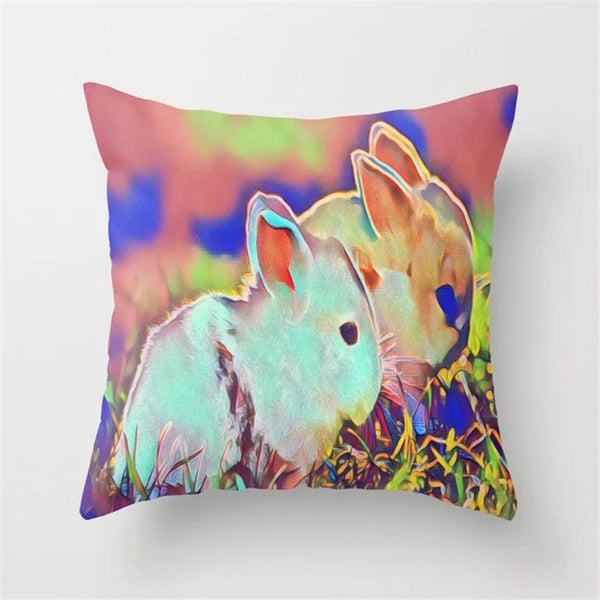 Throw Pillow Cover Easter Print Pillow Case