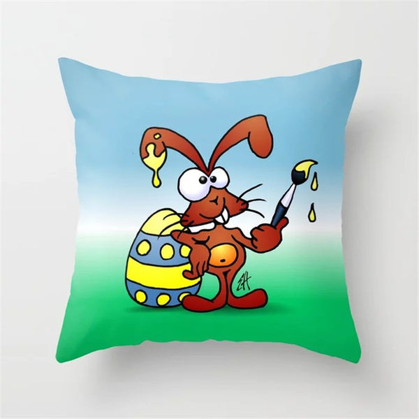 Throw Pillow Cover Easter Print Pillow Case