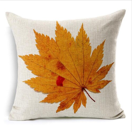 Cushion Cover Plank Maple Leaf Throw Pillow Cover