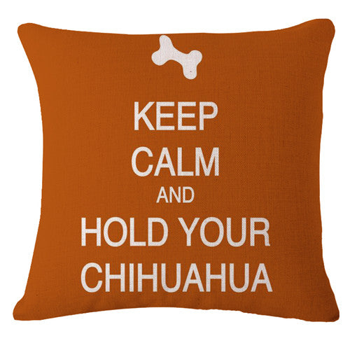 Keep Clam Love Dog Cushion Cover Bulldog
