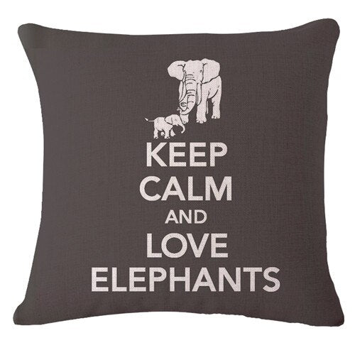 Keep Clam Love Dog Cushion Cover Bulldog