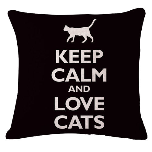 Keep Clam Love Dog Cushion Cover Bulldog