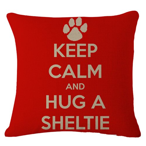 Keep Clam Love Dog Cushion Cover Bulldog
